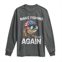 Funny Make Fishing Great Again Long Sleeve Shirt Bass Fishing - Wonder Print Shop