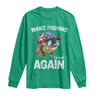 Funny Make Fishing Great Again Long Sleeve Shirt Bass Fishing - Wonder Print Shop