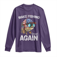 Funny Make Fishing Great Again Long Sleeve Shirt Bass Fishing - Wonder Print Shop