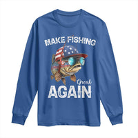Funny Make Fishing Great Again Long Sleeve Shirt Bass Fishing - Wonder Print Shop