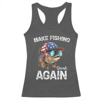 Funny Make Fishing Great Again Racerback Tank Top Bass Fishing - Wonder Print Shop