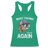 Funny Make Fishing Great Again Racerback Tank Top Bass Fishing - Wonder Print Shop