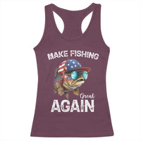 Funny Make Fishing Great Again Racerback Tank Top Bass Fishing - Wonder Print Shop