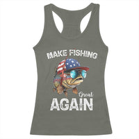 Funny Make Fishing Great Again Racerback Tank Top Bass Fishing - Wonder Print Shop