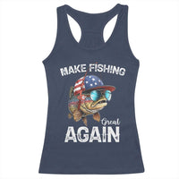 Funny Make Fishing Great Again Racerback Tank Top Bass Fishing - Wonder Print Shop