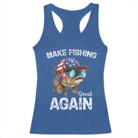Funny Make Fishing Great Again Racerback Tank Top Bass Fishing - Wonder Print Shop