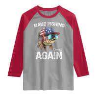 Funny Make Fishing Great Again Raglan Shirt Bass Fishing - Wonder Print Shop