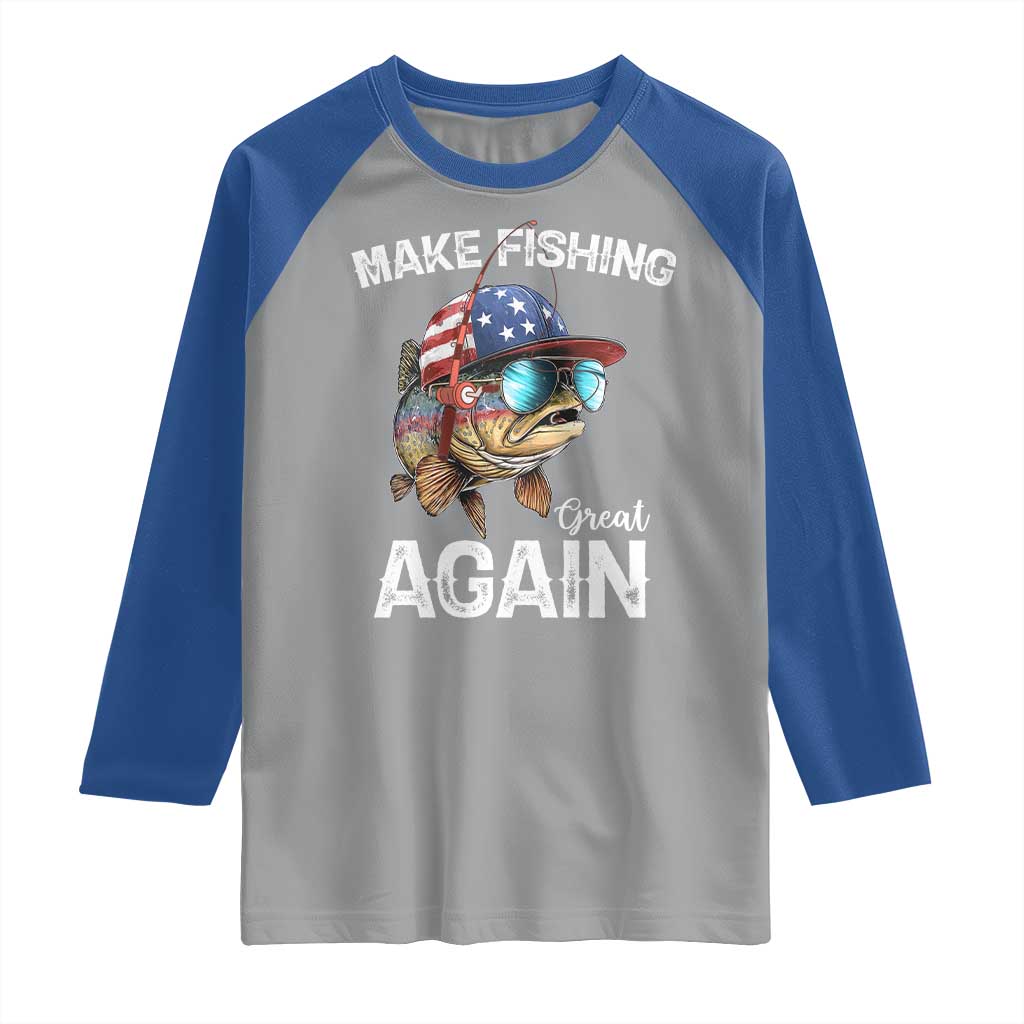 Funny Make Fishing Great Again Raglan Shirt Bass Fishing - Wonder Print Shop