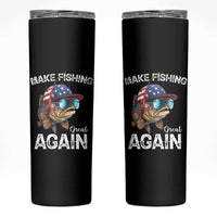 Funny Make Fishing Great Again Skinny Tumbler Bass Fishing - Wonder Print Shop
