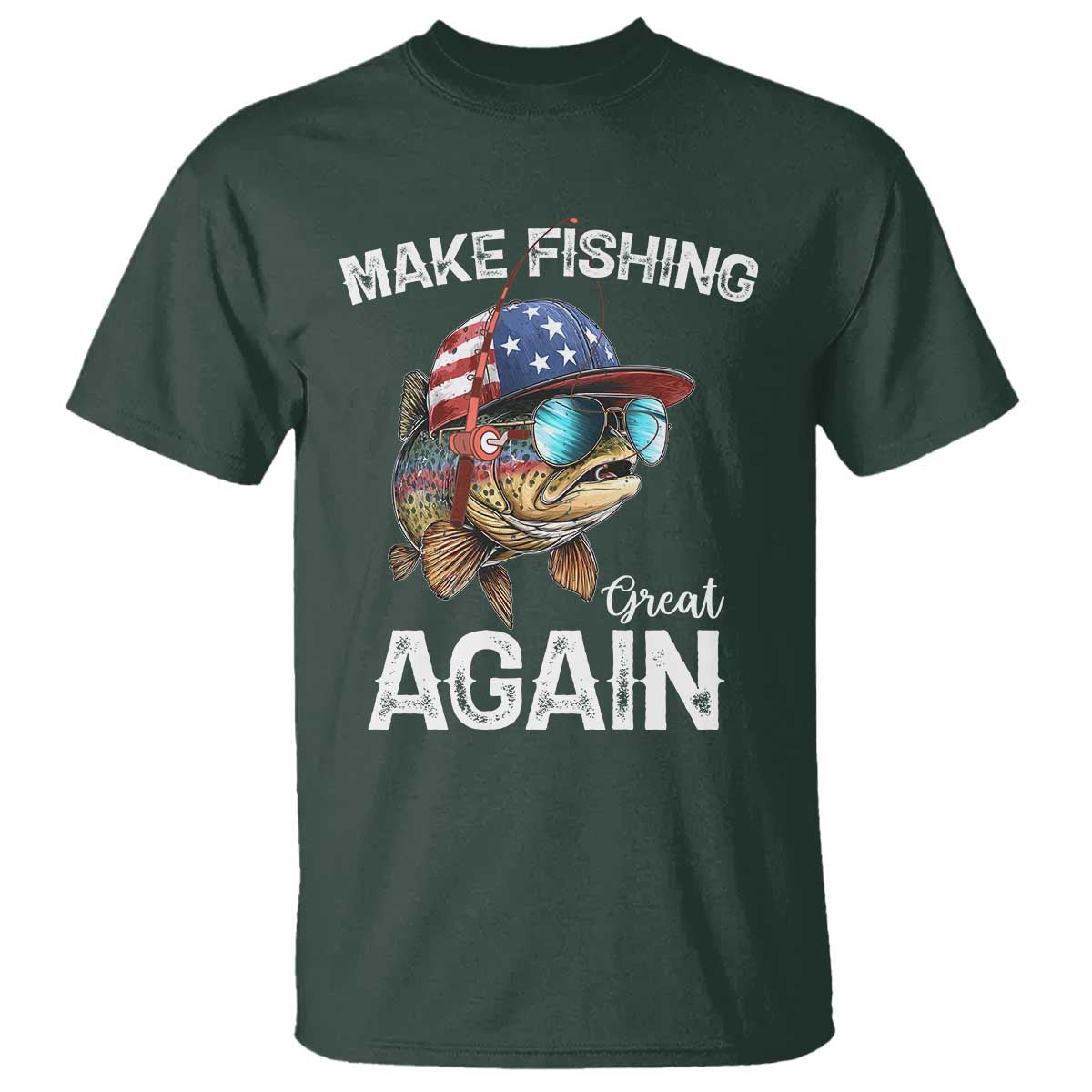 Funny Make Fishing Great Again T Shirt Bass Fishing - Wonder Print Shop