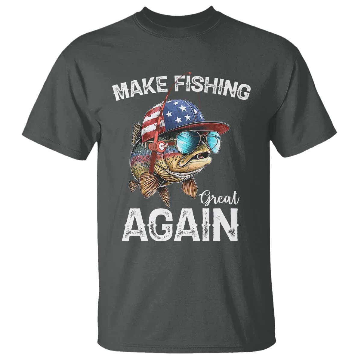 Funny Make Fishing Great Again T Shirt Bass Fishing - Wonder Print Shop