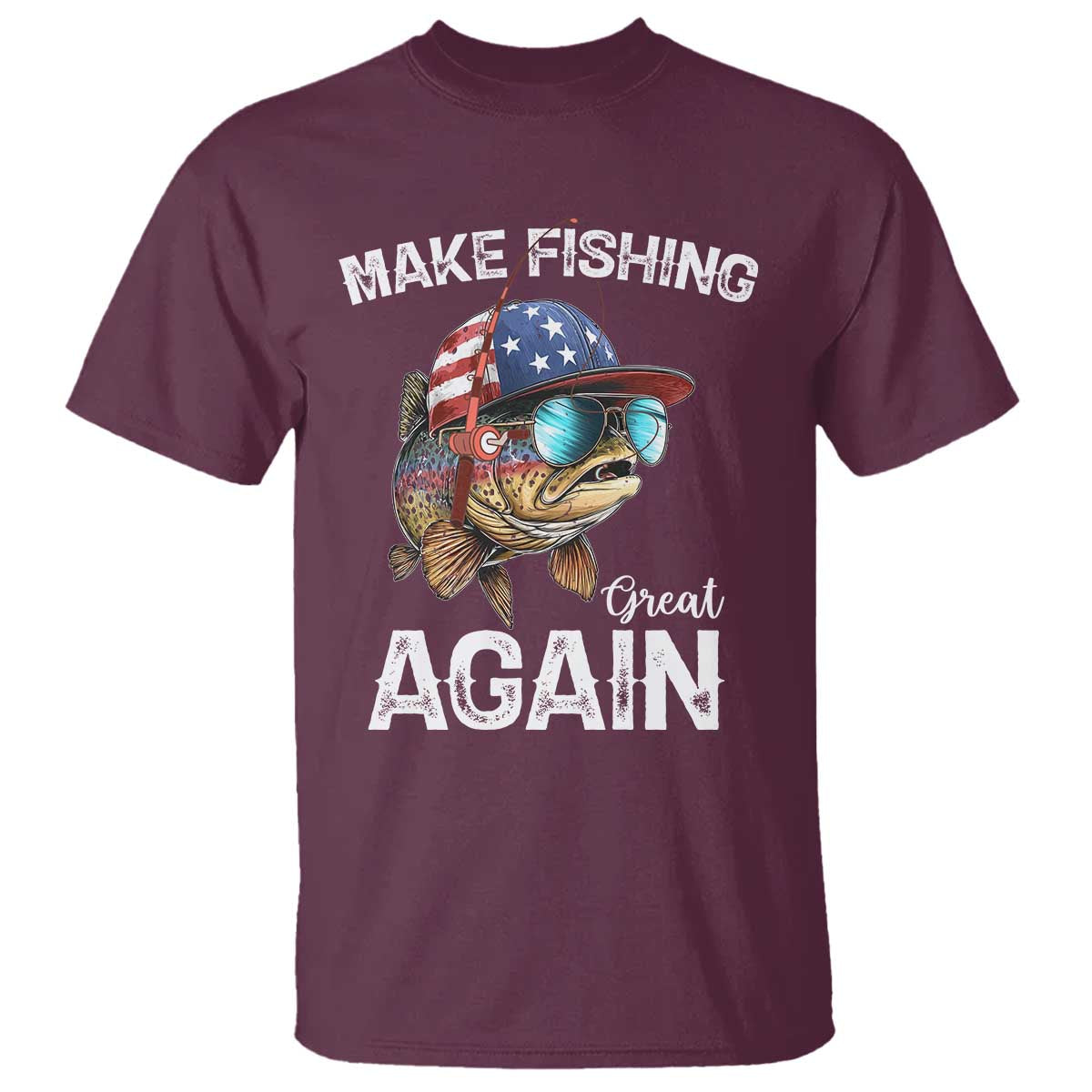 Funny Make Fishing Great Again T Shirt Bass Fishing - Wonder Print Shop