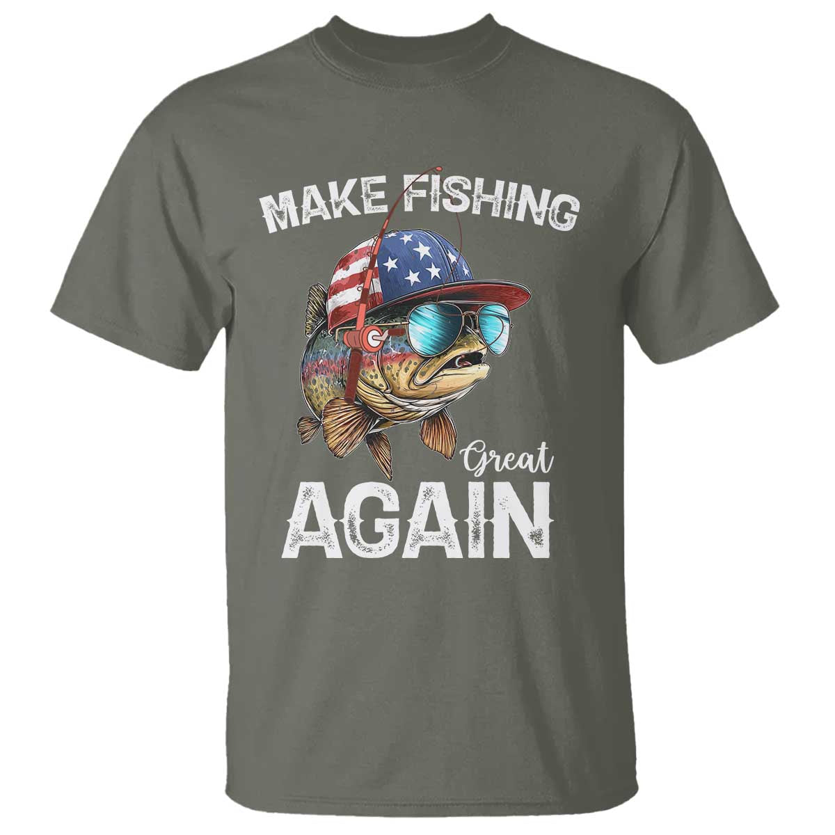 Funny Make Fishing Great Again T Shirt Bass Fishing - Wonder Print Shop