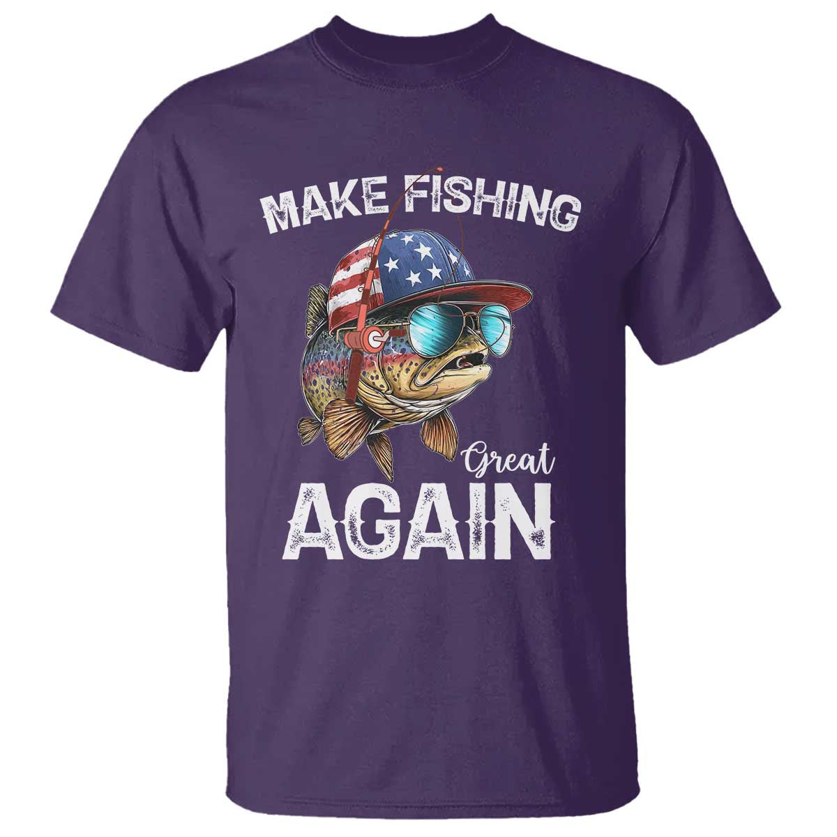 Funny Make Fishing Great Again T Shirt Bass Fishing - Wonder Print Shop