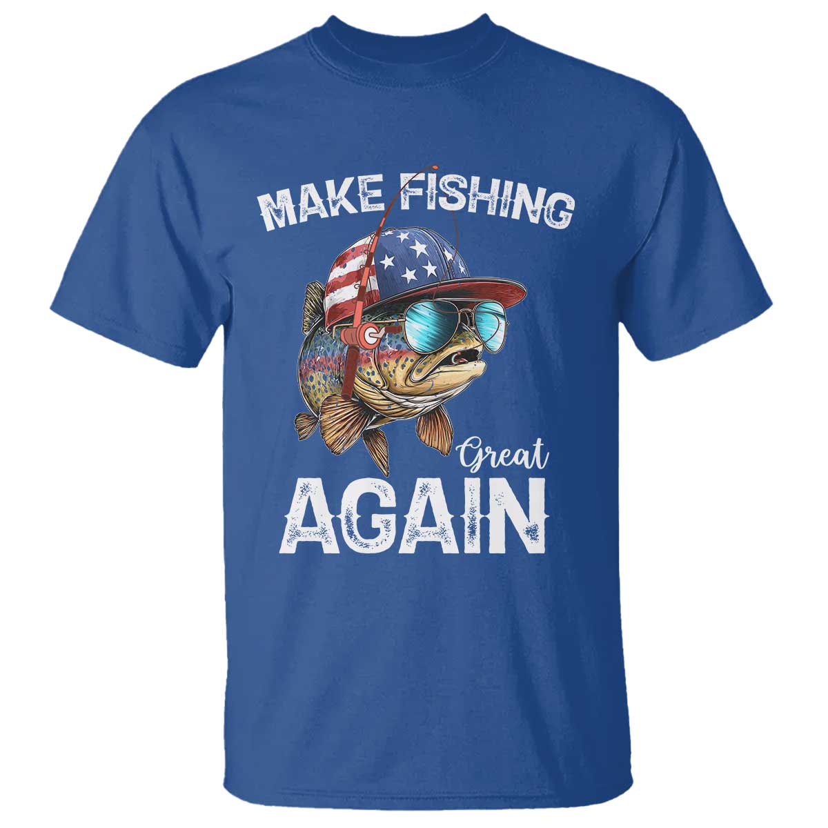 Funny Make Fishing Great Again T Shirt Bass Fishing - Wonder Print Shop