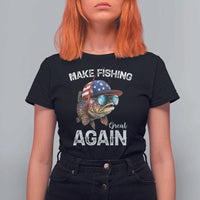 Funny Make Fishing Great Again T Shirt For Women Bass Fishing - Wonder Print Shop