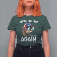 Funny Make Fishing Great Again T Shirt For Women Bass Fishing - Wonder Print Shop