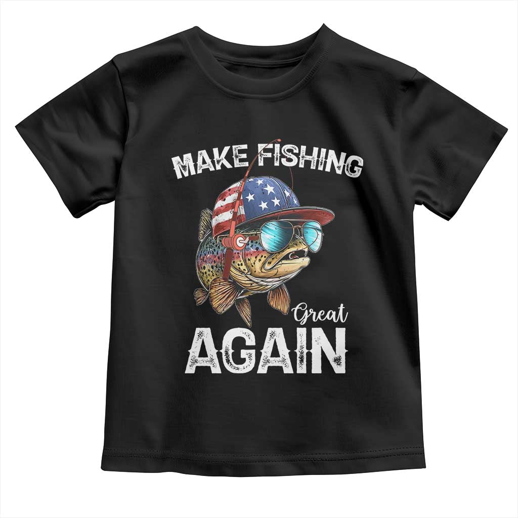 Funny Make Fishing Great Again Toddler T Shirt Bass Fishing - Wonder Print Shop