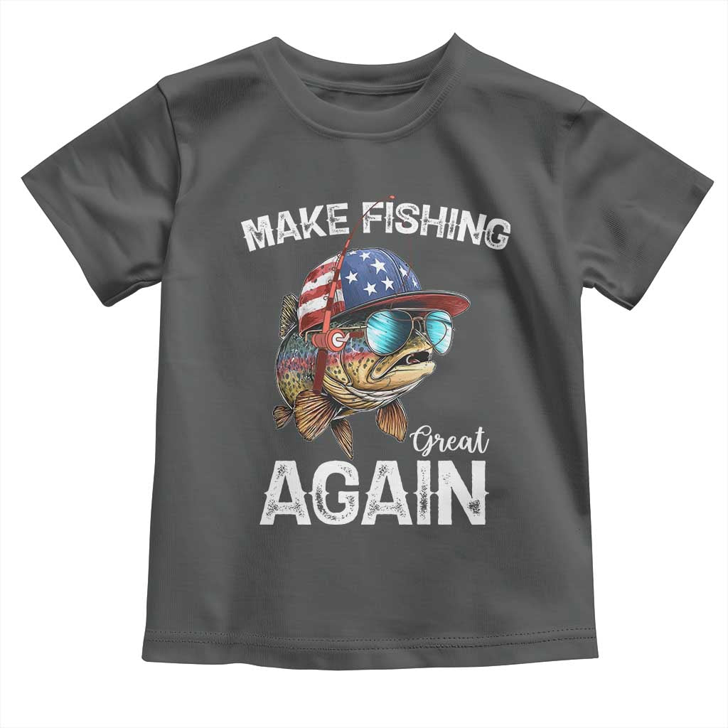 Funny Make Fishing Great Again Toddler T Shirt Bass Fishing - Wonder Print Shop