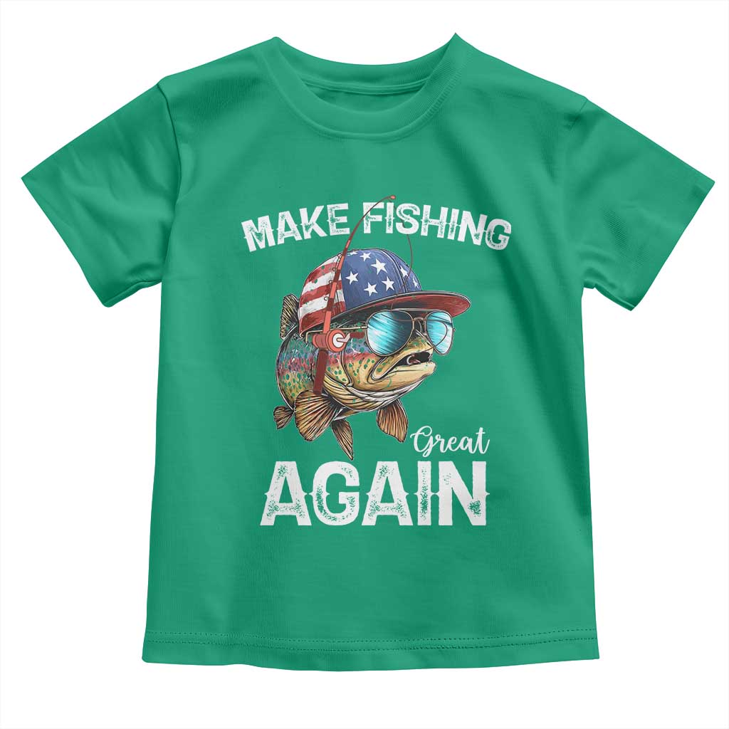 Funny Make Fishing Great Again Toddler T Shirt Bass Fishing - Wonder Print Shop