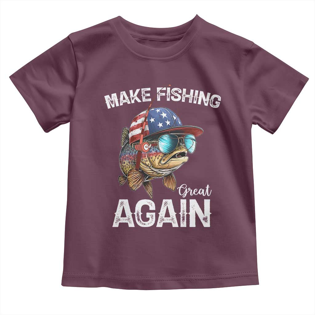 Funny Make Fishing Great Again Toddler T Shirt Bass Fishing - Wonder Print Shop
