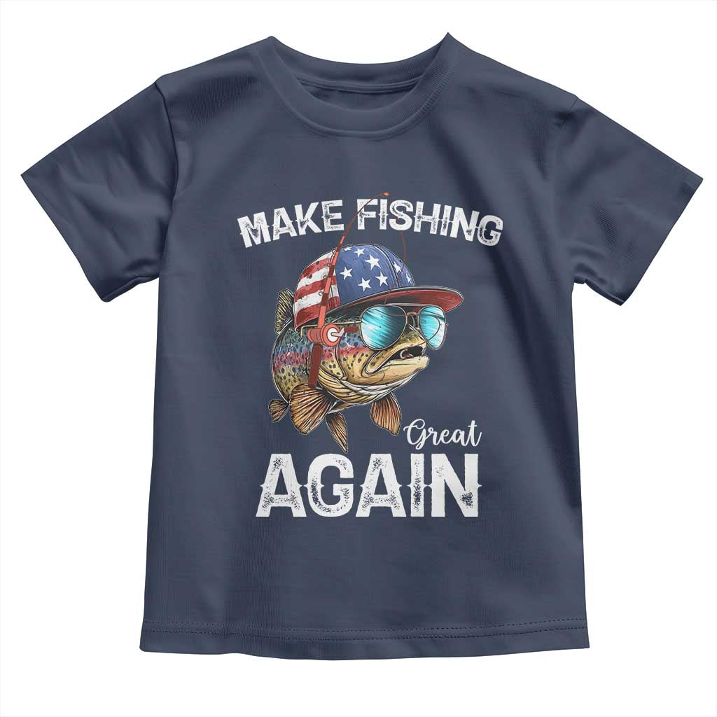 Funny Make Fishing Great Again Toddler T Shirt Bass Fishing - Wonder Print Shop