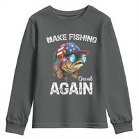 Funny Make Fishing Great Again Youth Sweatshirt Bass Fishing - Wonder Print Shop