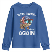 Funny Make Fishing Great Again Youth Sweatshirt Bass Fishing - Wonder Print Shop