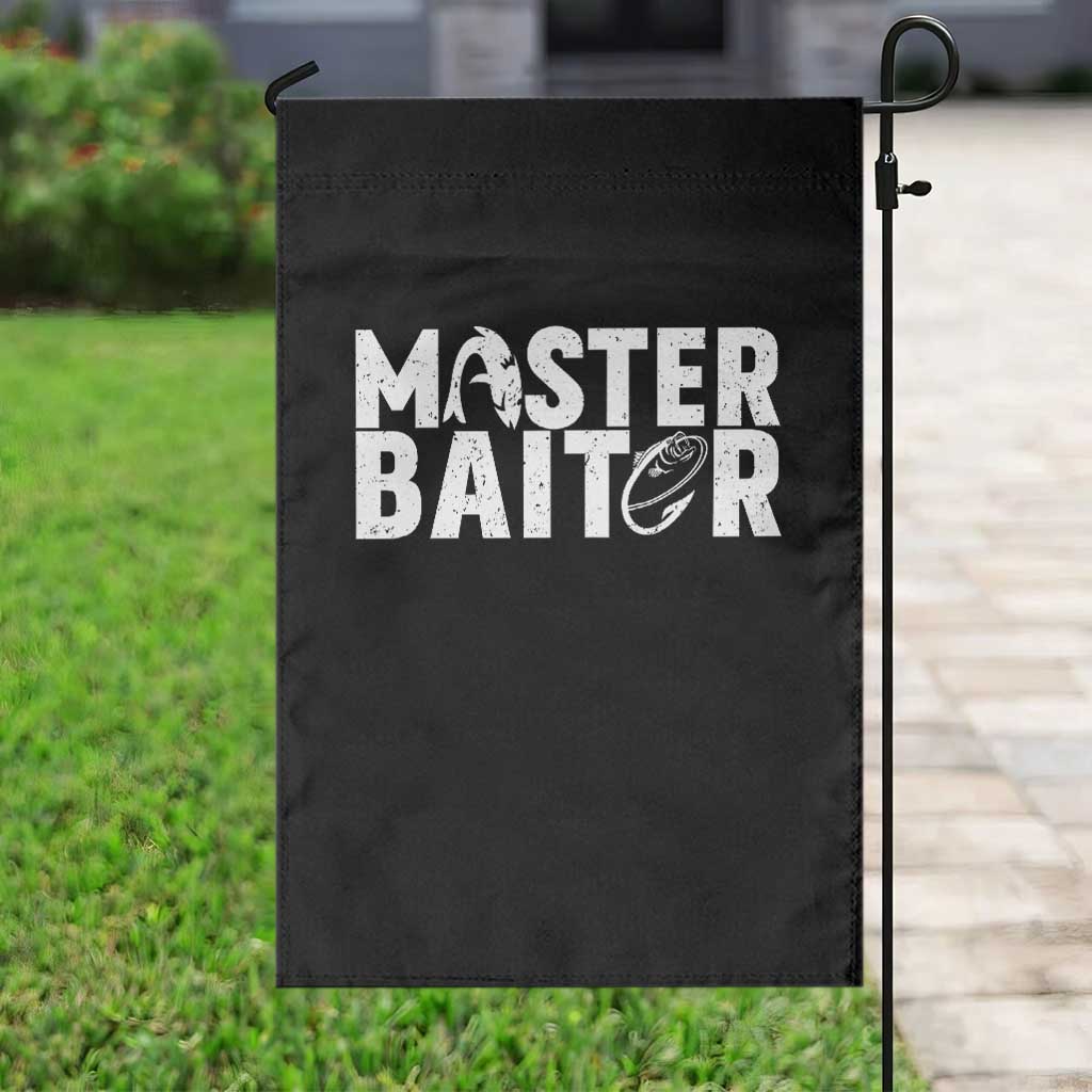 Funny Master Baiter Garden Flag Fishing Fisherman Adult Jokes Father's Day - Wonder Print Shop