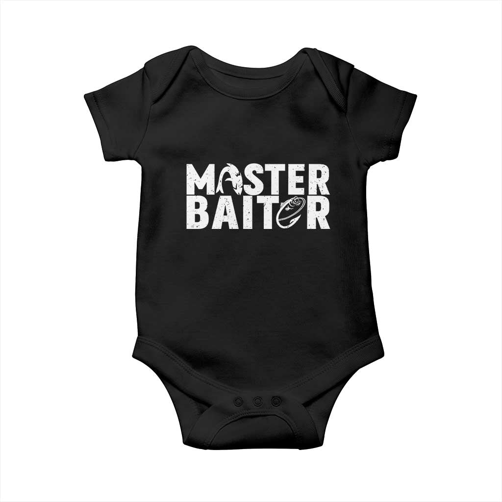 Funny Master Baiter Baby Onesie Fishing Fisherman Adult Jokes Father's Day - Wonder Print Shop