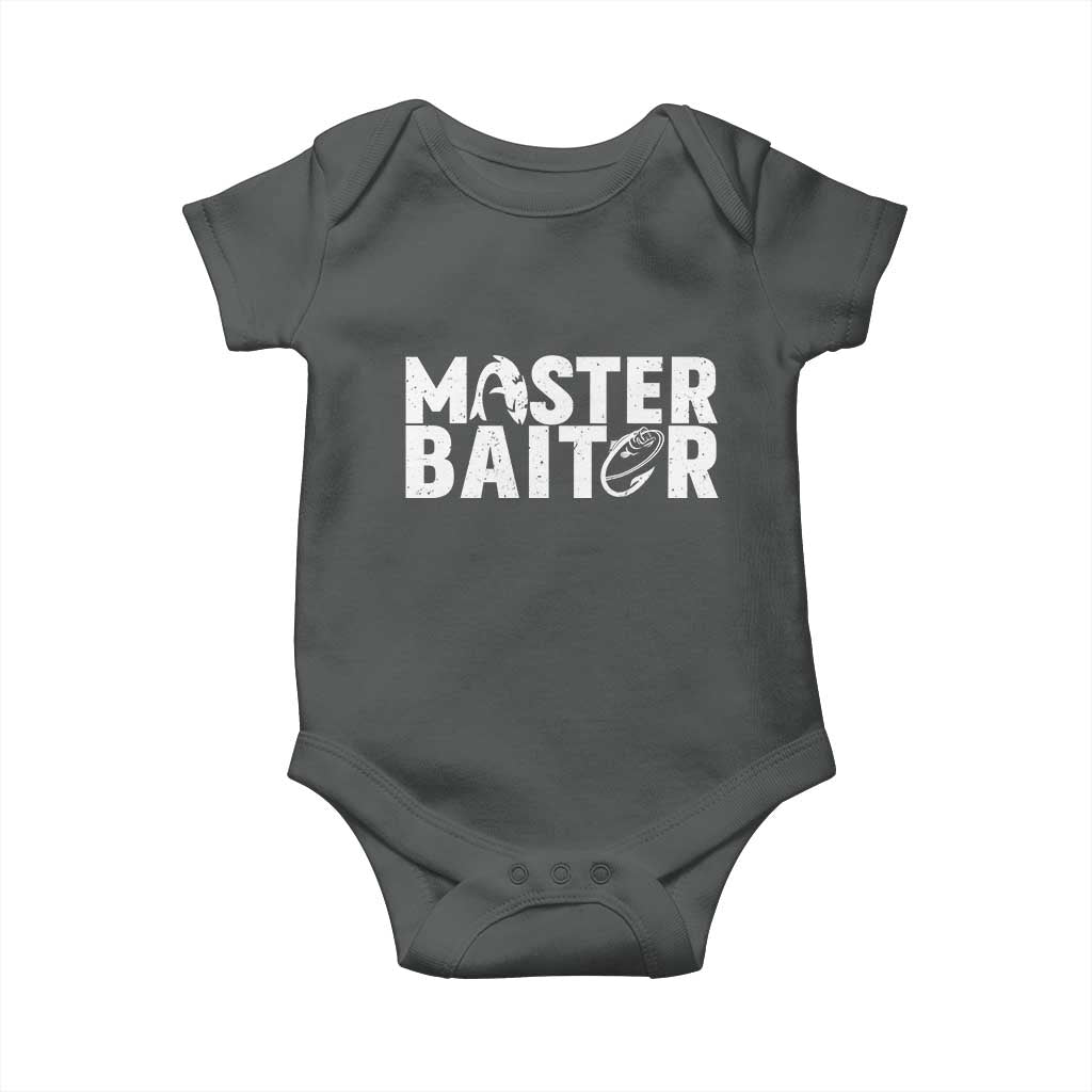 Funny Master Baiter Baby Onesie Fishing Fisherman Adult Jokes Father's Day - Wonder Print Shop