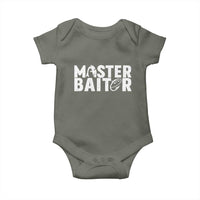 Funny Master Baiter Baby Onesie Fishing Fisherman Adult Jokes Father's Day - Wonder Print Shop