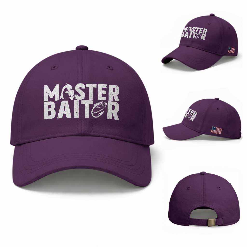 Funny Master Baiter Baseball Cap Fishing Fisherman Adult Jokes Father's Day
