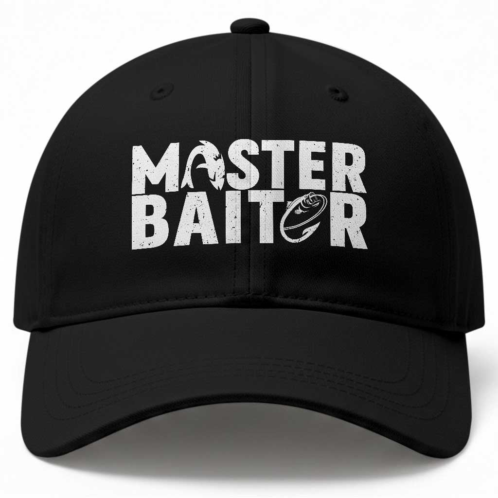 Funny Master Baiter Baseball Cap Fishing Fisherman Adult Jokes Father's Day