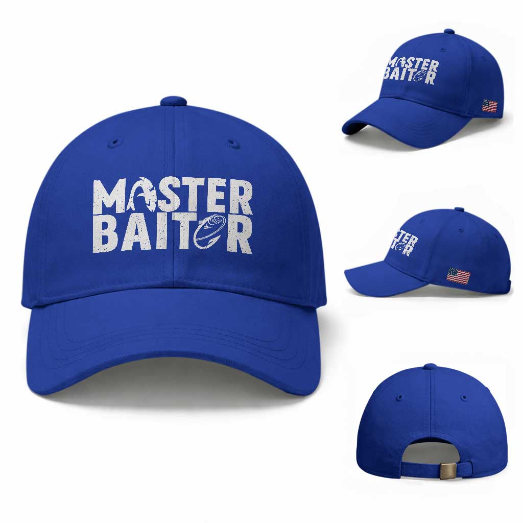Funny Master Baiter Baseball Cap Fishing Fisherman Adult Jokes Father's Day