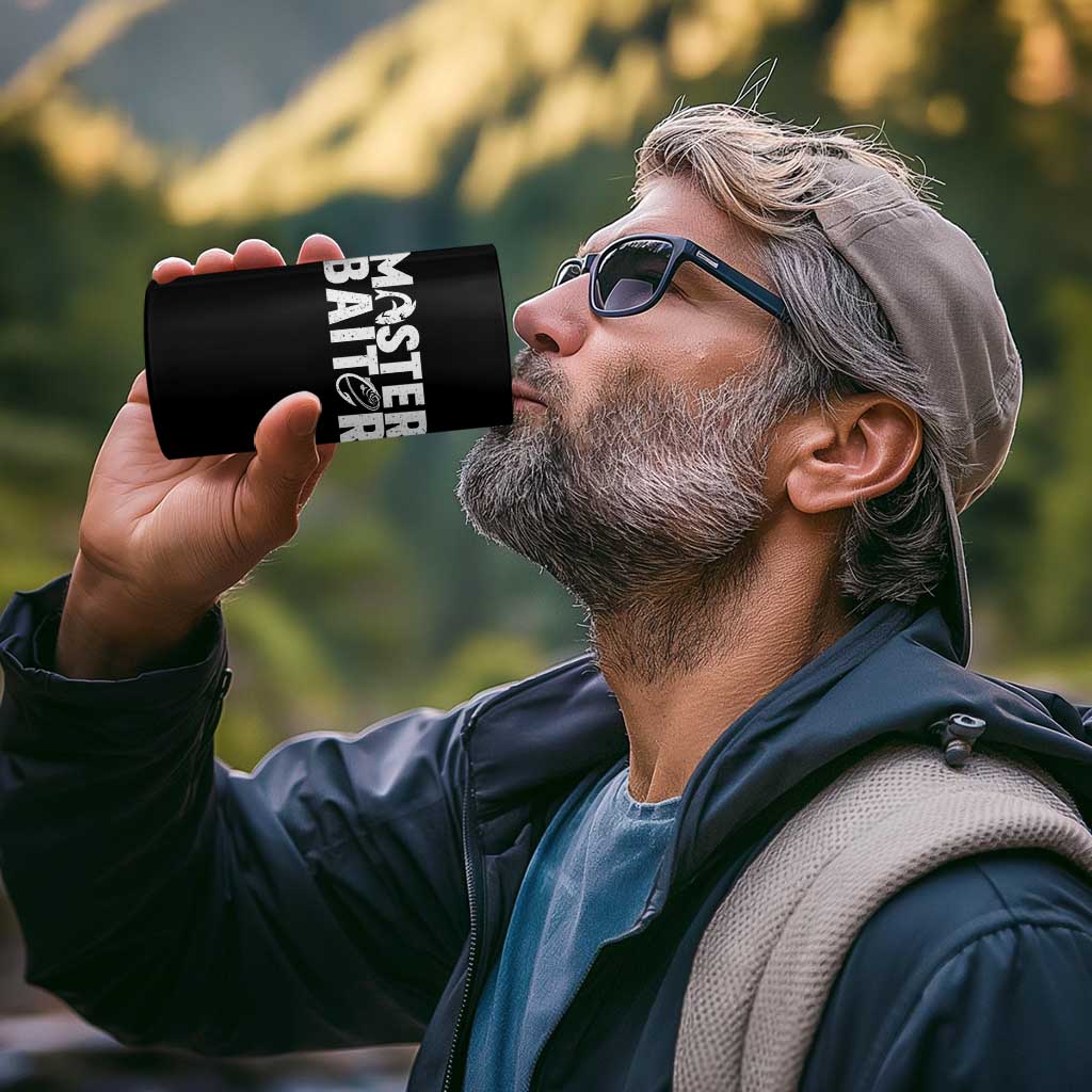 Funny Master Baiter 4 in 1 Can Cooler Tumbler Fishing Fisherman Adult Jokes Father's Day - Wonder Print Shop