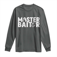 Funny Master Baiter Long Sleeve Shirt Fishing Fisherman Adult Jokes Father's Day - Wonder Print Shop