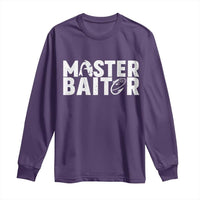 Funny Master Baiter Long Sleeve Shirt Fishing Fisherman Adult Jokes Father's Day - Wonder Print Shop