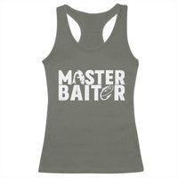 Funny Master Baiter Racerback Tank Top Fishing Fisherman Adult Jokes Father's Day - Wonder Print Shop