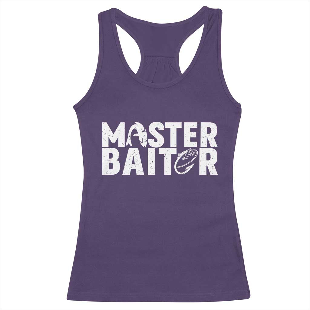 Funny Master Baiter Racerback Tank Top Fishing Fisherman Adult Jokes Father's Day - Wonder Print Shop