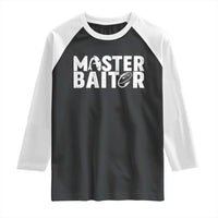 Funny Master Baiter Raglan Shirt Fishing Fisherman Adult Jokes Father's Day - Wonder Print Shop