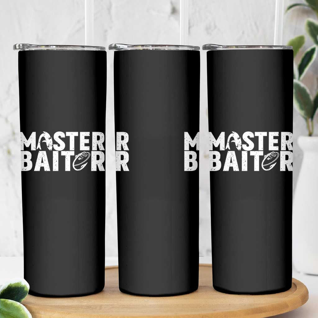 Funny Master Baiter Skinny Tumbler Fishing Fisherman Adult Jokes Father's Day - Wonder Print Shop