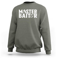 Funny Master Baiter Sweatshirt Fishing Fisherman Adult Jokes Father's Day - Wonder Print Shop