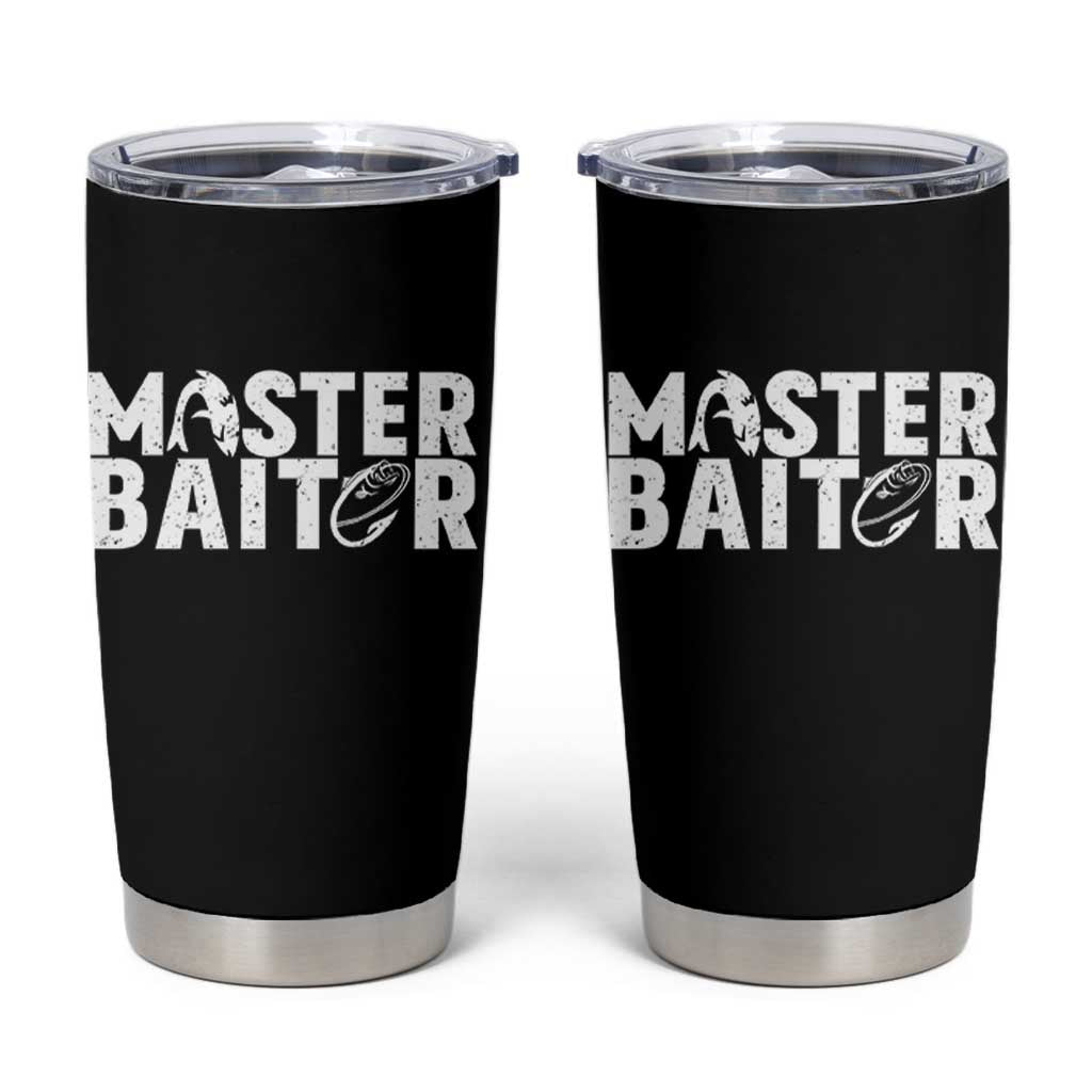 Funny Master Baiter Tumbler Cup Fishing Fisherman Adult Jokes Father's Day - Wonder Print Shop