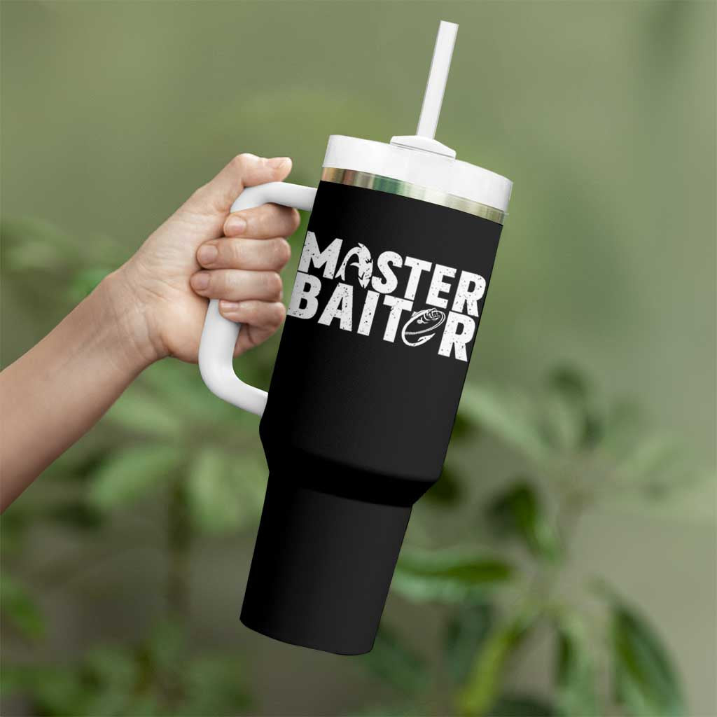 Funny Master Baiter Tumbler With Handle Fishing Fisherman Adult Jokes Father's Day - Wonder Print Shop