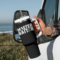 Funny Master Baiter Tumbler With Handle Fishing Fisherman Adult Jokes Father's Day - Wonder Print Shop
