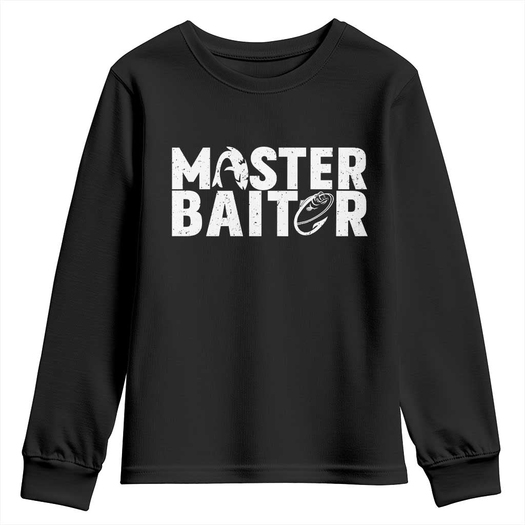 Funny Master Baiter Youth Sweatshirt Fishing Fisherman Adult Jokes Father's Day - Wonder Print Shop