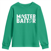 Funny Master Baiter Youth Sweatshirt Fishing Fisherman Adult Jokes Father's Day - Wonder Print Shop