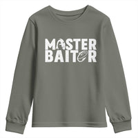 Funny Master Baiter Youth Sweatshirt Fishing Fisherman Adult Jokes Father's Day - Wonder Print Shop