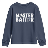 Funny Master Baiter Youth Sweatshirt Fishing Fisherman Adult Jokes Father's Day - Wonder Print Shop
